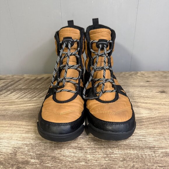 Sorel Waterproof Tan & Black Snow Boots Lightweight Insulated Footwear Sz 6 - Picture 3 of 9